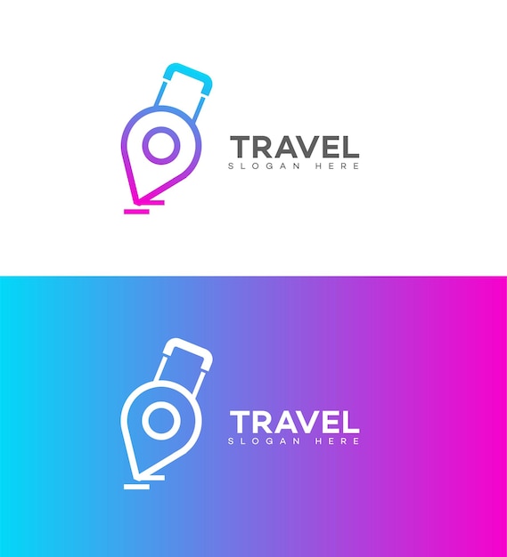 Vettore logo dell'app di viaggio icon brand identity sign symbol