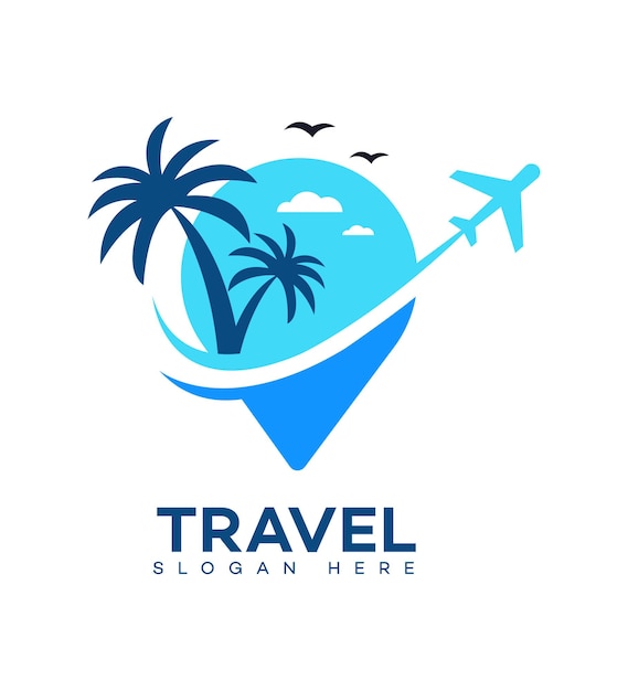 Логотип туристического приложения икона бренд идентичность знак символ
