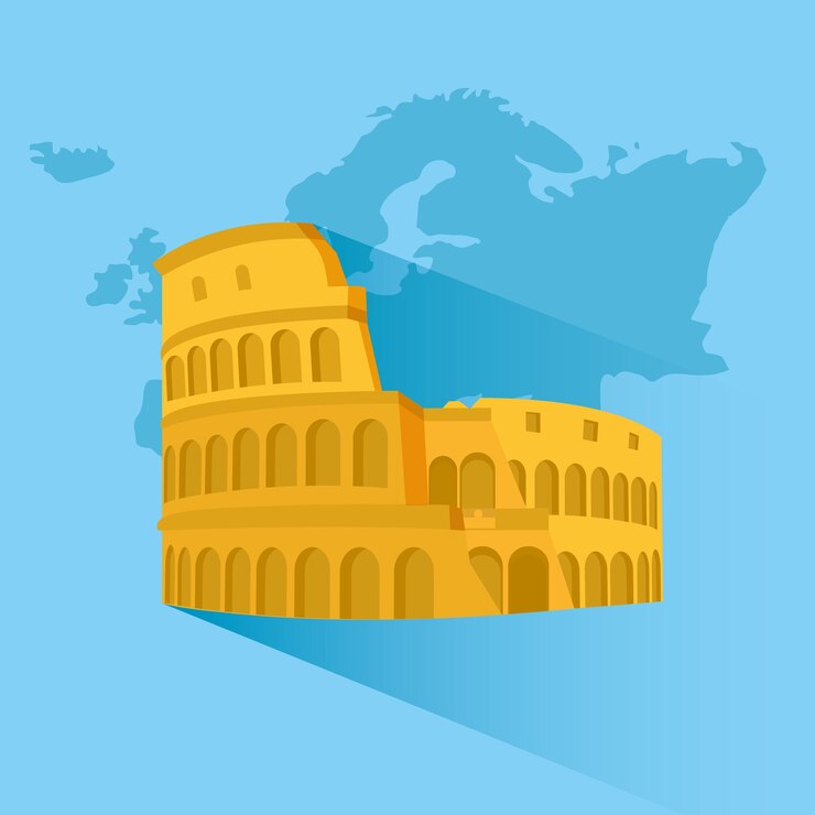 Vector travel around europe