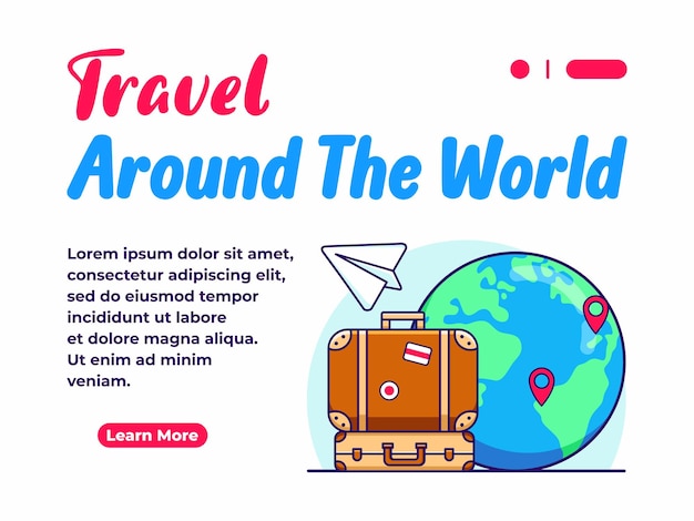 Travel Around The World template disgn
