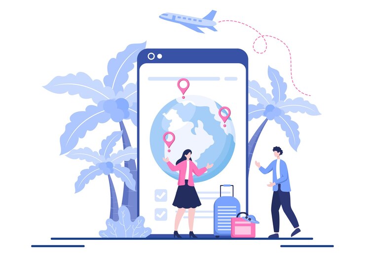 Travel Around The World Vector Illustration Background. Time to Visits Icon Landmarks and Other Tourist Attractions of the Country