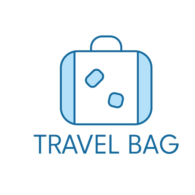 Travel bag color icon logo style