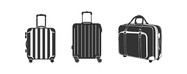 Travel bag icon set Vector illustration design