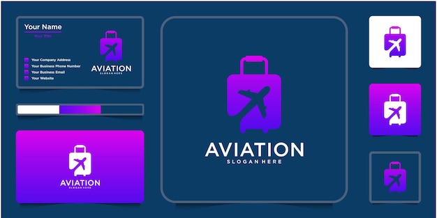 여행 가방 로고 디자인 영감 템플릿 로고는 휴가 이벤트 비즈니스 및 기술 회사에 사용할 수 있습니다.