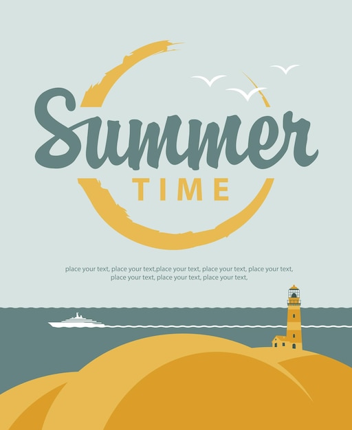 Travel banner summer time