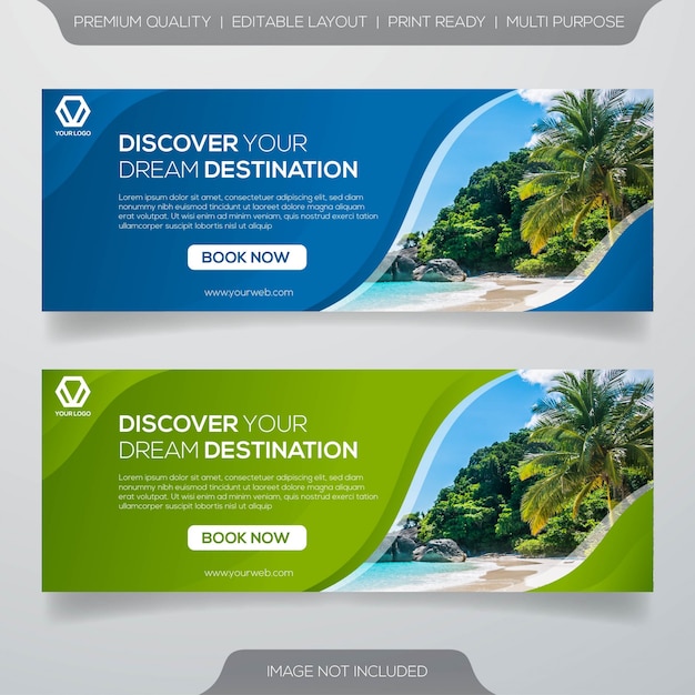 Travel banner template