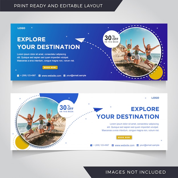 Travel banner template.