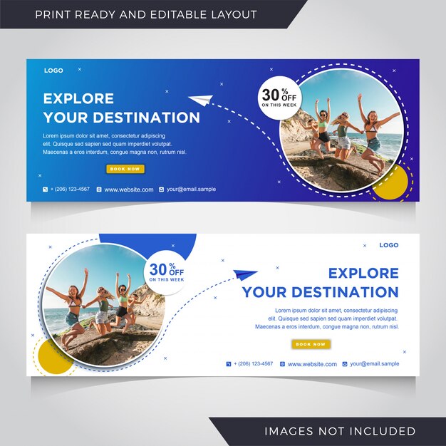 Travel banner template.