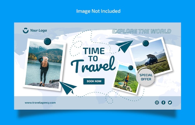 Vector travel banner vacation