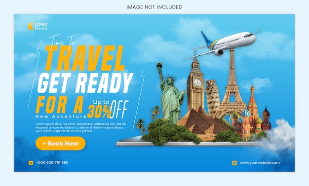 travel banner for web and marketing promotion
