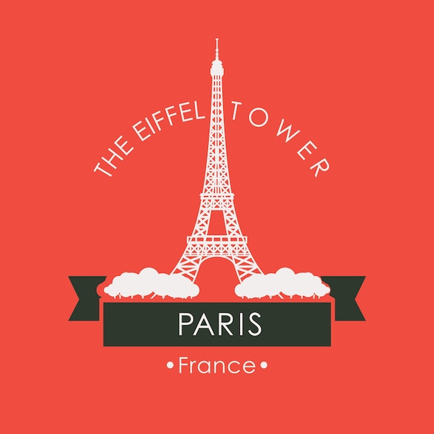 travel banner with Eiffel tower