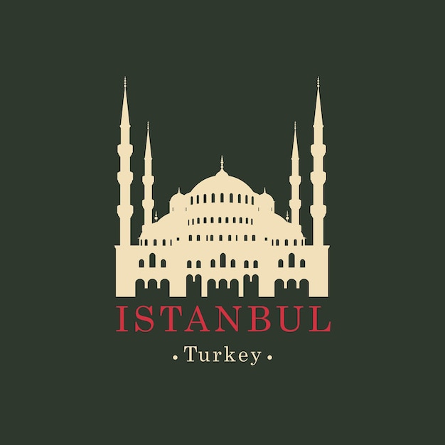 travel banner with mosque