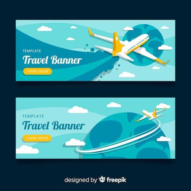 Vector travel banners