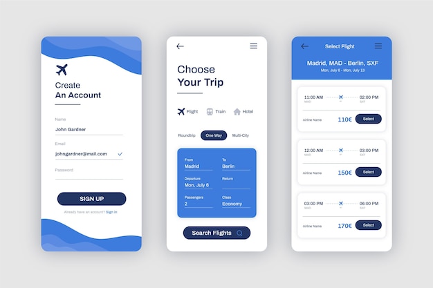 Travel booking app