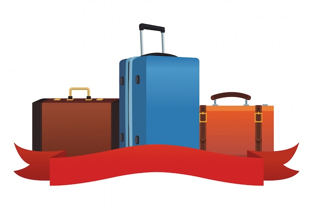 Travel briefcase icon