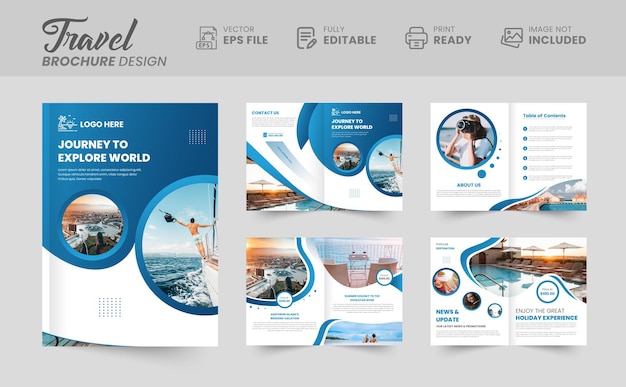 Travel brochure template 08 pages