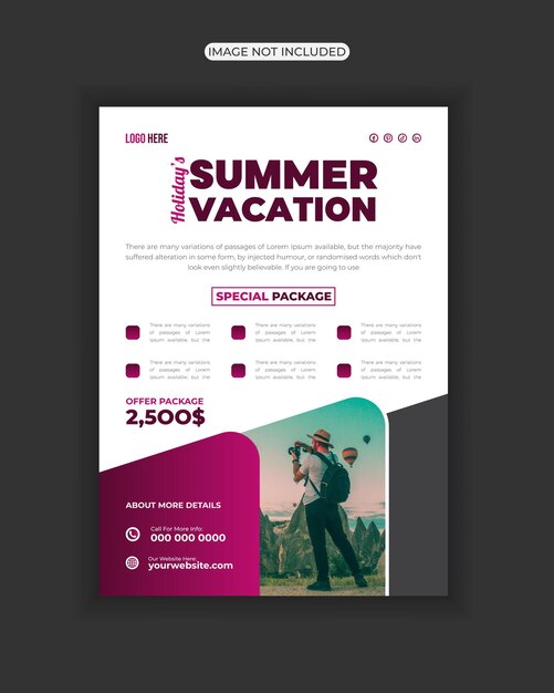 Travel Business Flyer Design Template for Marketing Promotion