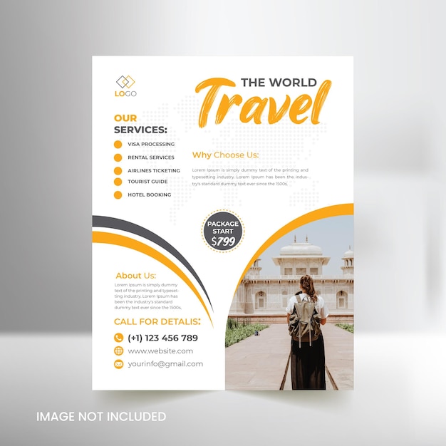 Travel business flyer and leaflet banner design modern traveling flyer design