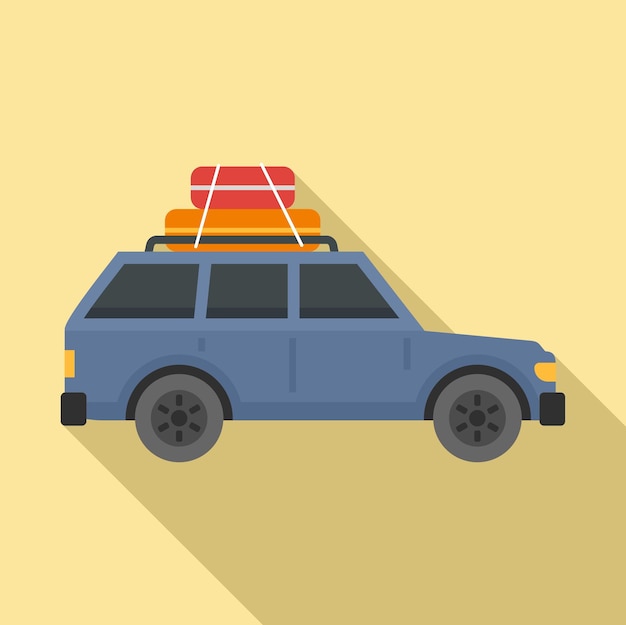 Travel car icon flat illustration of travel car vector icon for web design