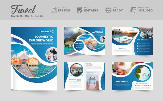 Travel company profile brochure template