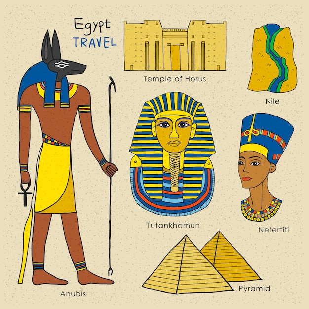 Vector travel concept of egypt