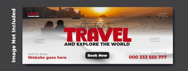 Vector travel cover banner design