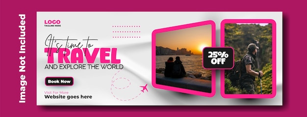 Vector travel cover template design