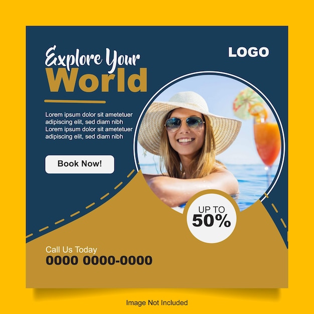 Travel Creative Social Media Ad Template