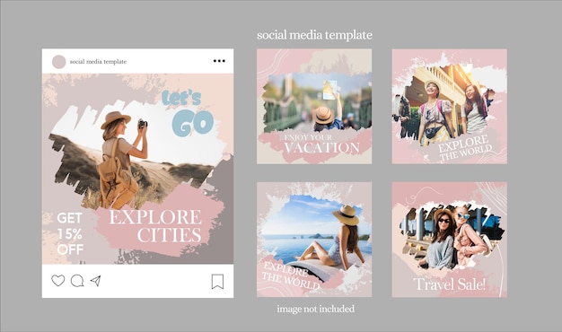 Travel design social media post