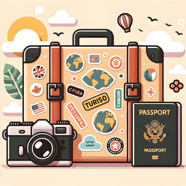 Vector travel essentials