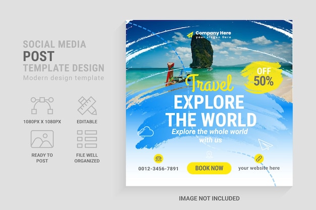 Travel Explore The World Social Media Post
