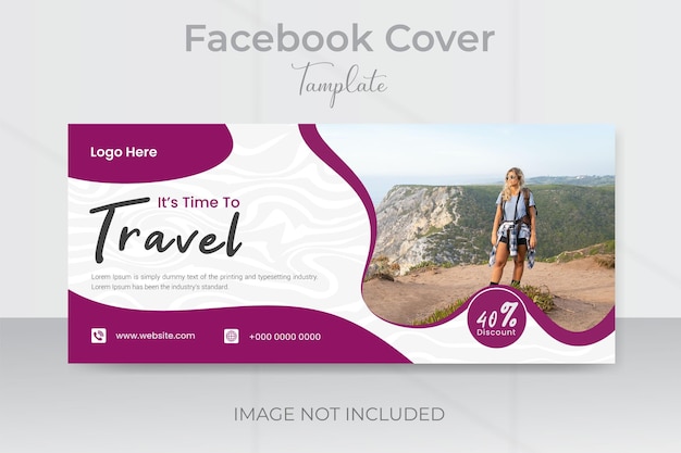 Travel facebook ad design template.