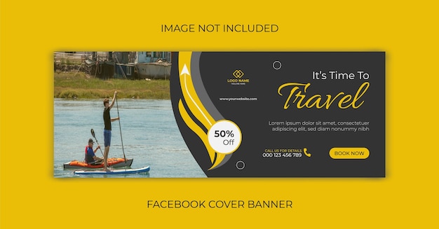 Travel facebook cover banner template