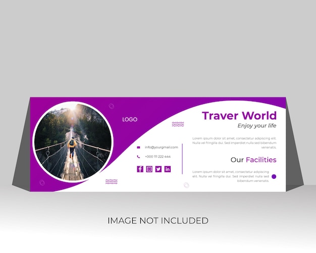 travel facebook cover design template