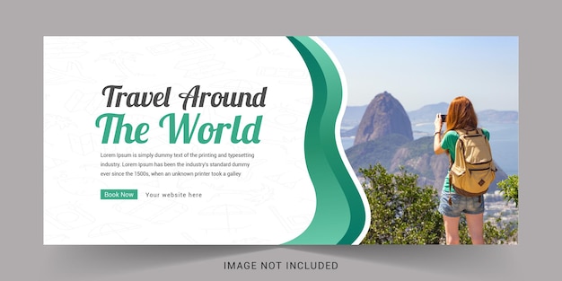 Travel facebook cover template design