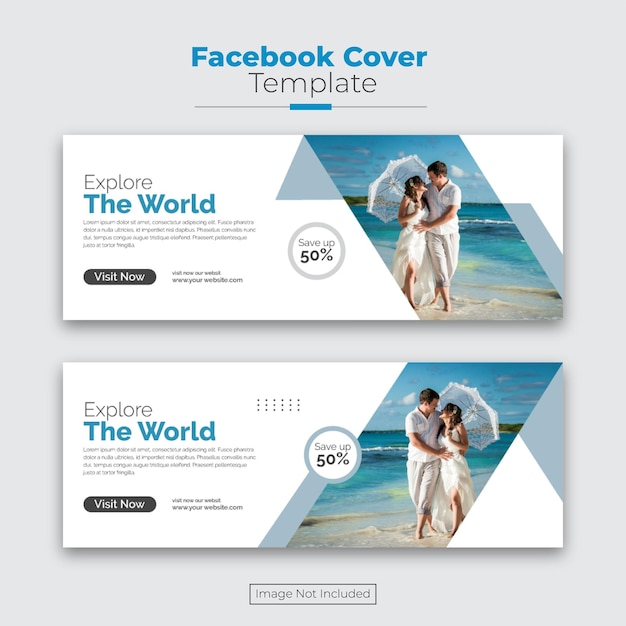 Travel facebook cover template or holiday facebook cover template