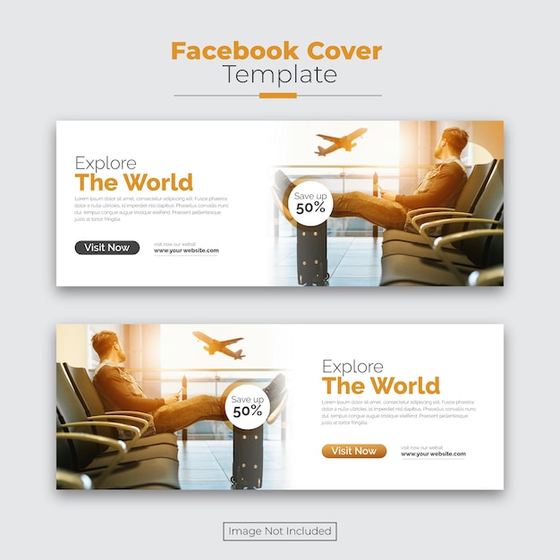 Travel Facebook Cover template or holiday facebook cover template