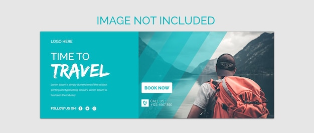 Vector travel facebook cover template