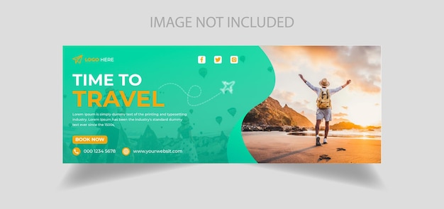 Vector travel facebook cover template