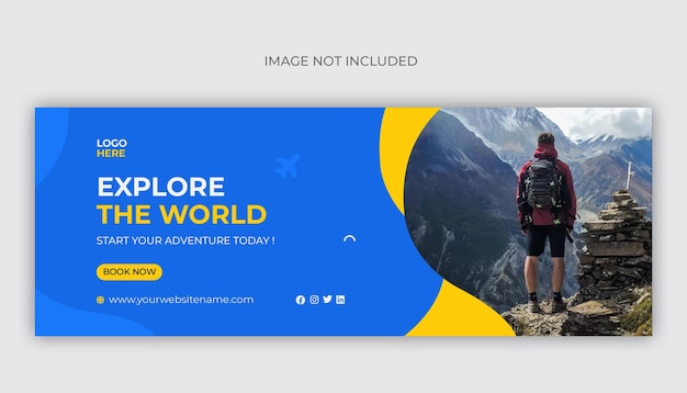 Travel facebook cover and web banner template