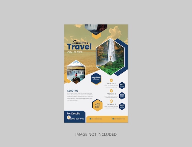 Travel flyer design template