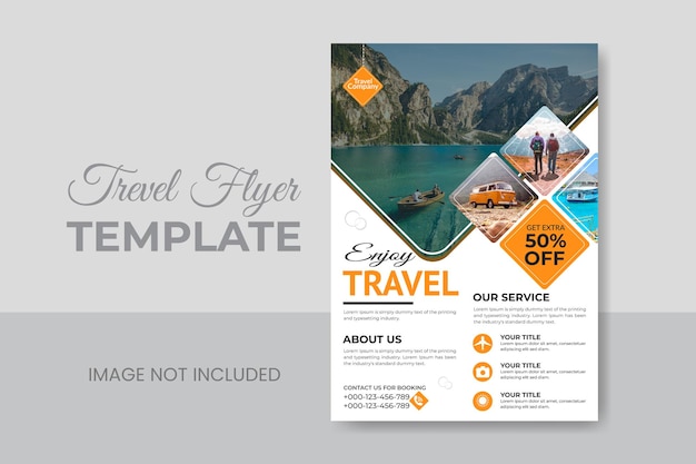 Travel flyer design template