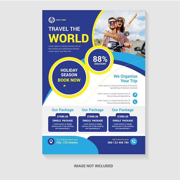 travel flyer design template
