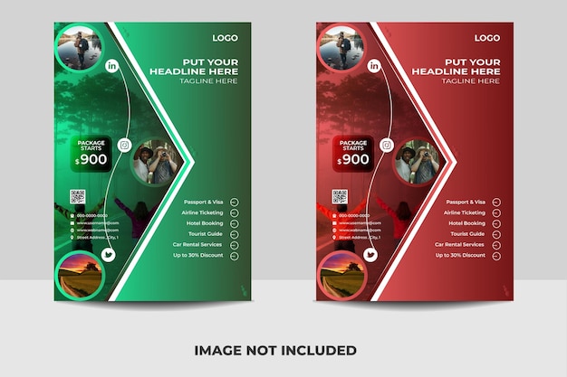 Travel flyer design template