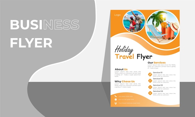 Travel flyer design template