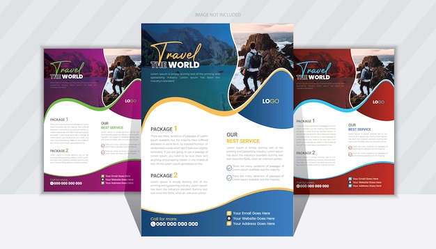 Vector travel flyer design