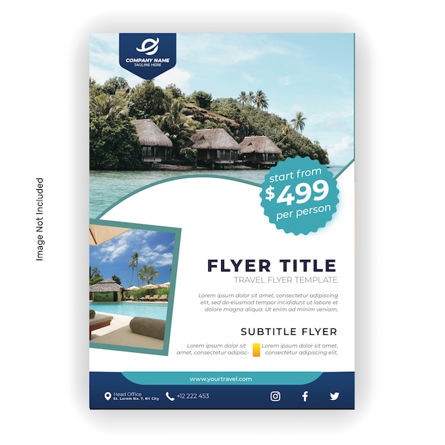 Vector travel flyer design