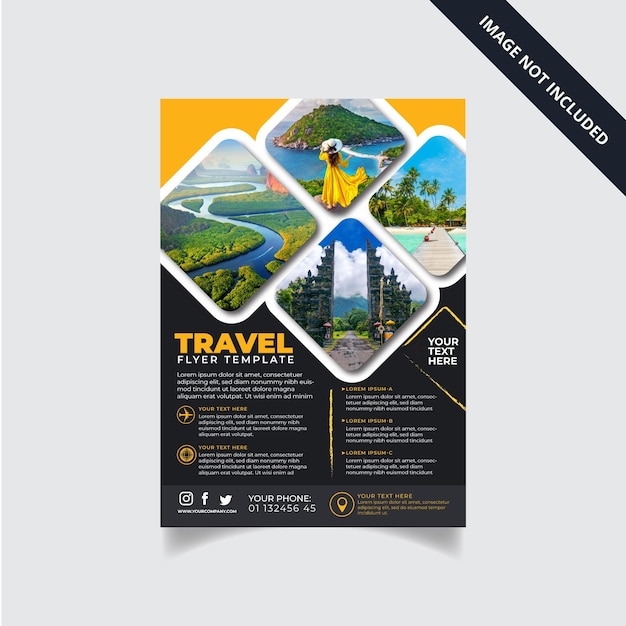 Travel flyer template Design