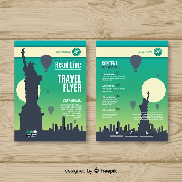 Travel flyer template