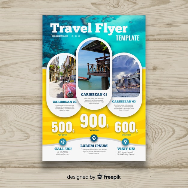 Travel flyer template